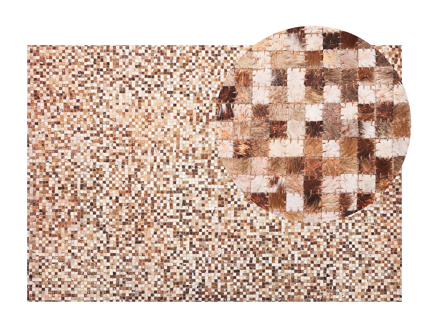 Tapis TORUL 140 x 200 cm Cuir Marron