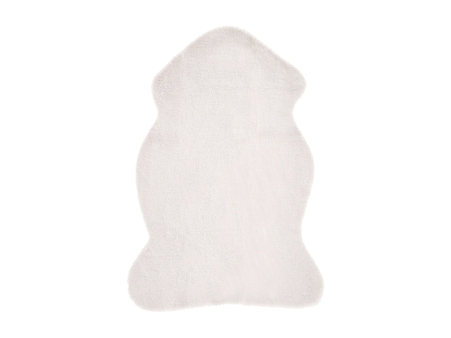 Tapete em pelo sintético de coelho branco 60 x 90 cm UNDARA