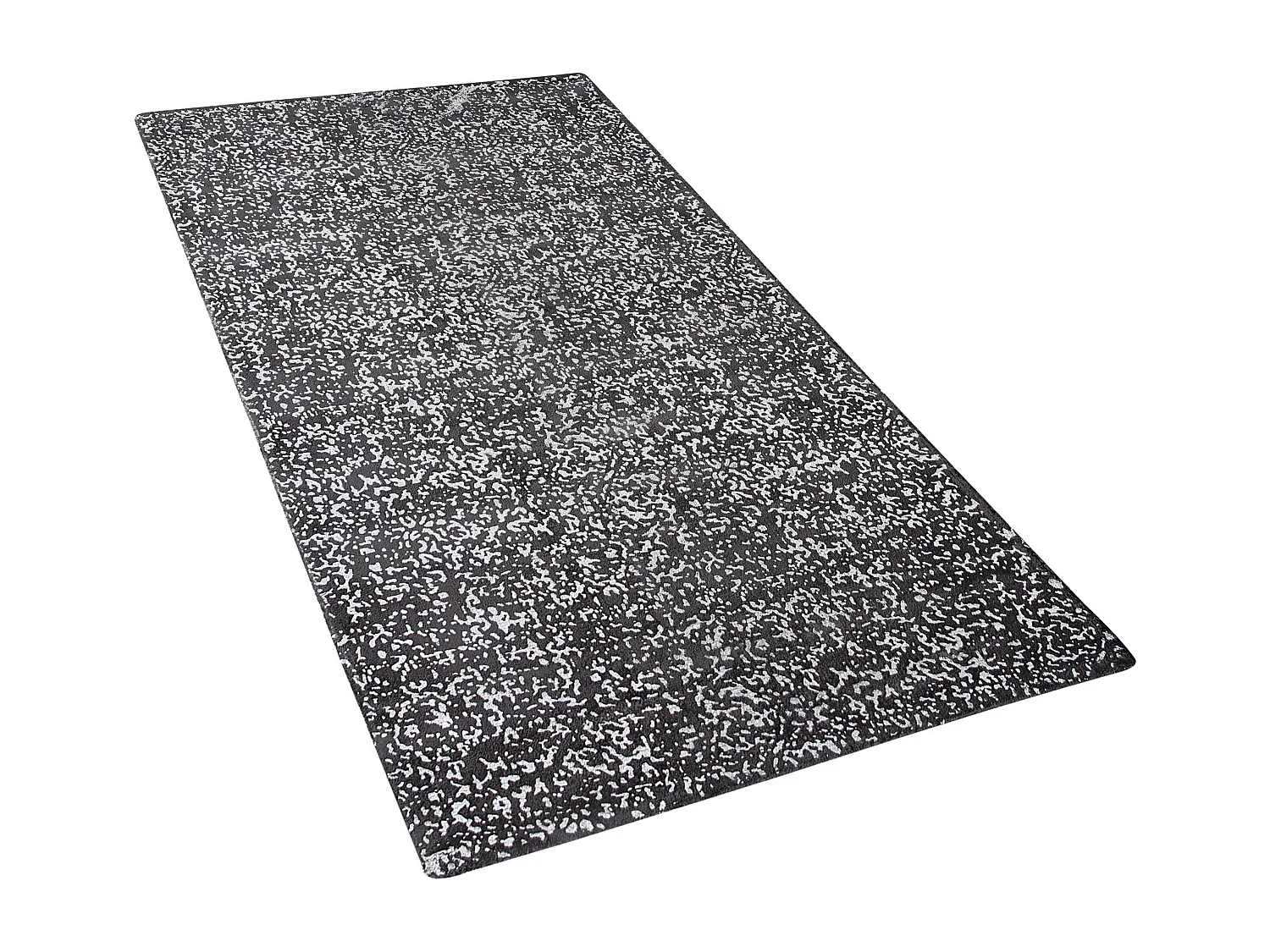Alfombra de viscosa gris oscuro/plateado 80 x 150 cm ESEL