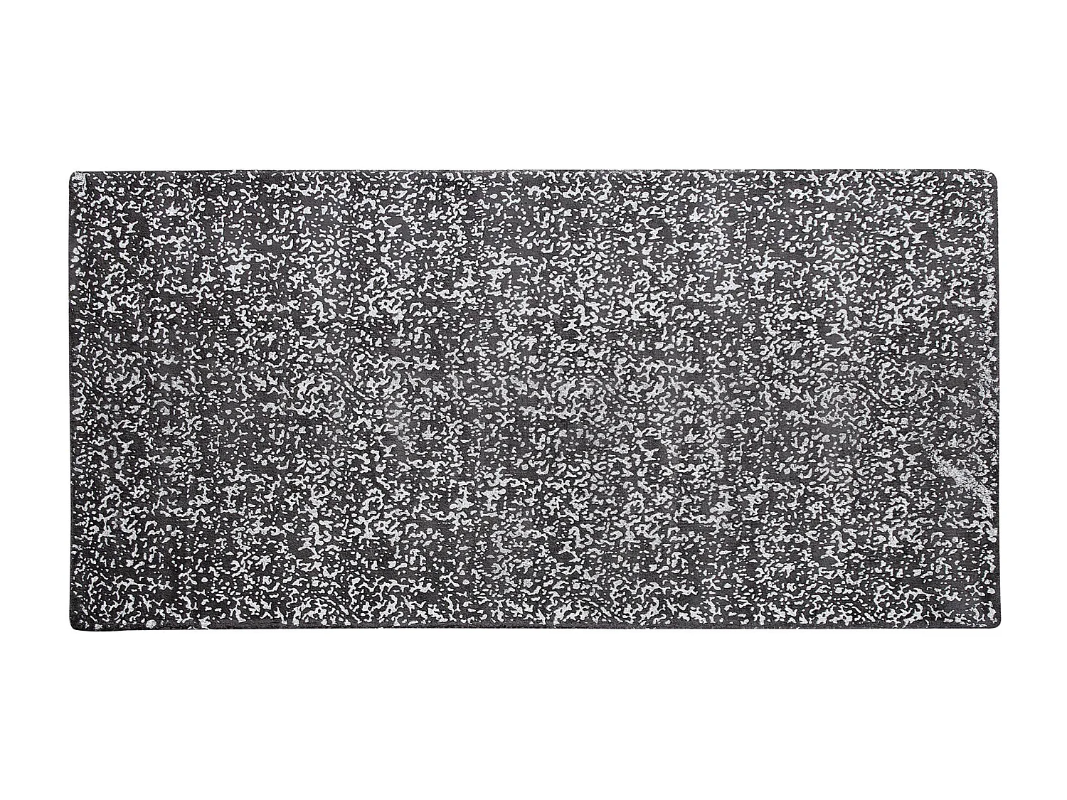Moderner Teppich Dunkelgrau abstraktes Muster Silber Kurzflor 80x150cm Esel