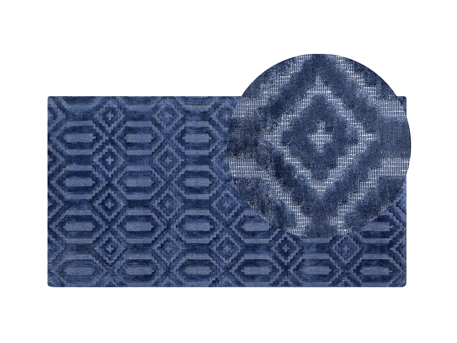 Tapis ADATEPE Bleu marine 80 x 150 cm Soie artificielle