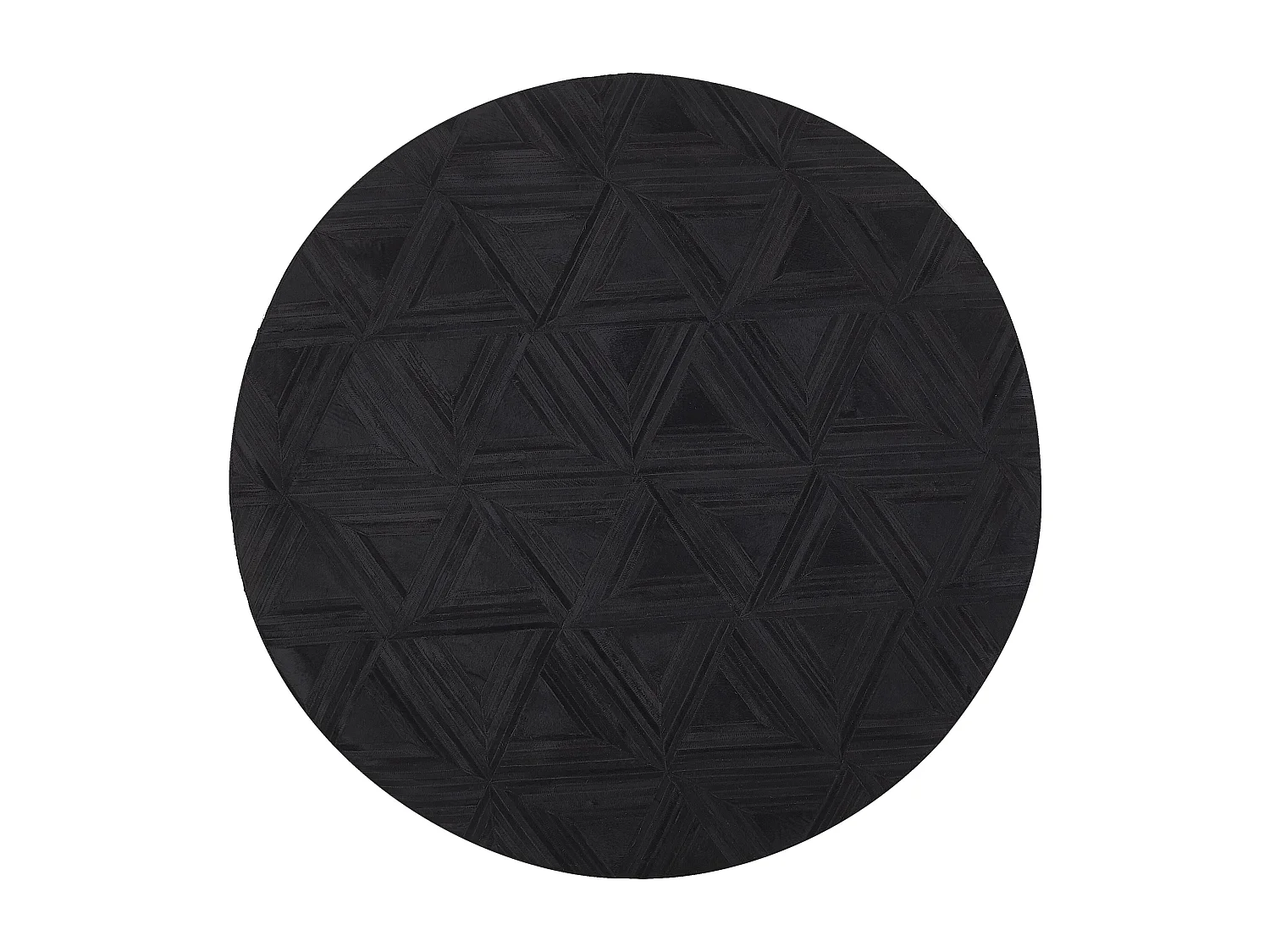 Vloerkleed patchwork zwart ⌀ 140 cm KASAR