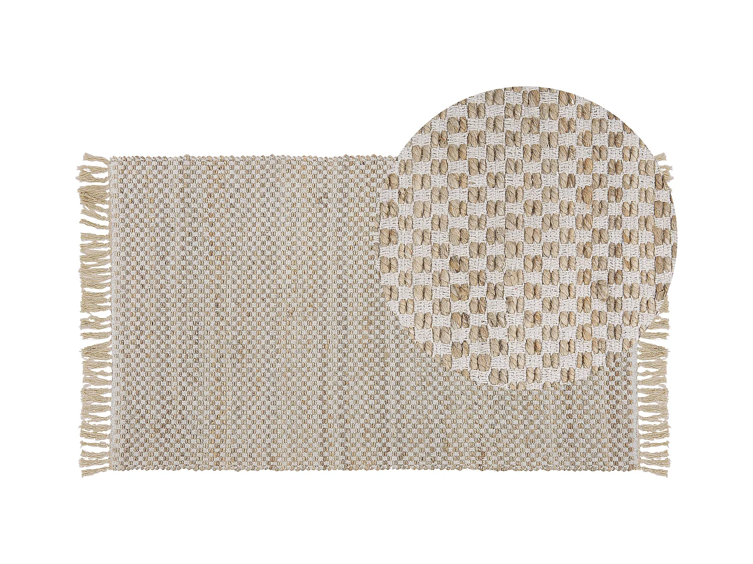 Tapis ZERDALI Beige 80 x 150 cm Jute