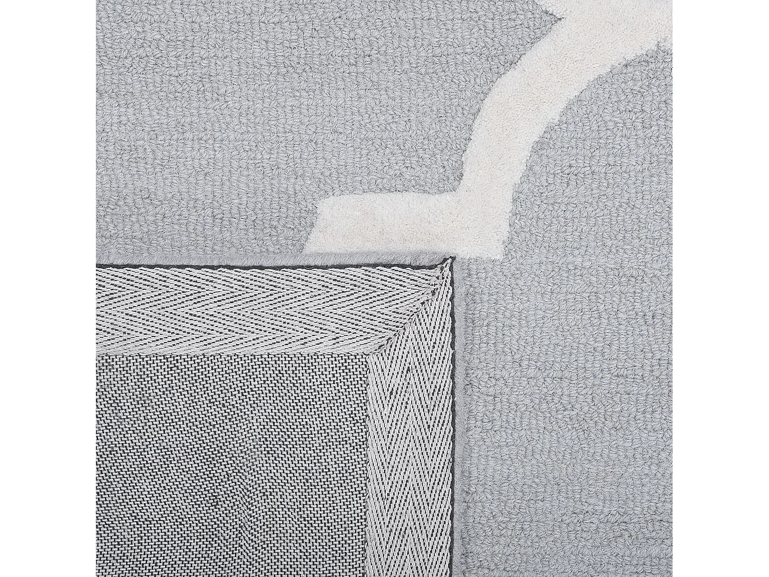 Teppich Wolle grau 200 x 300 cm marokkanisches Muster Kurzflor SILVAN