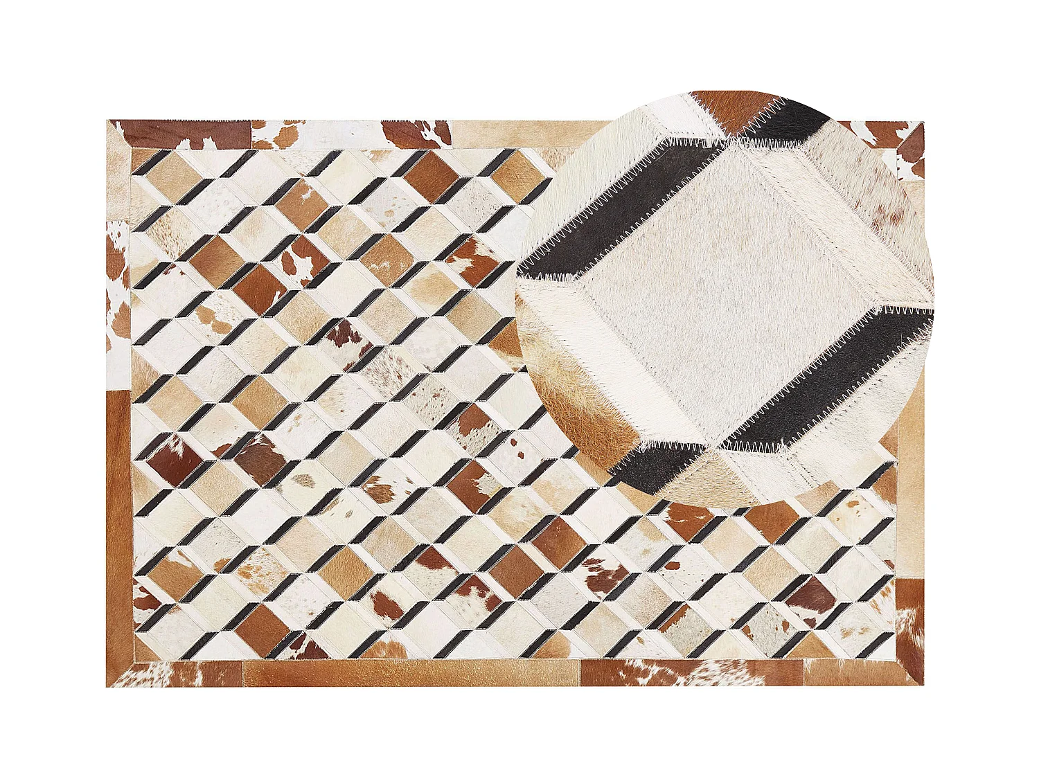 Tapis SERINOVA Marron 160 x 230 cm Cuir