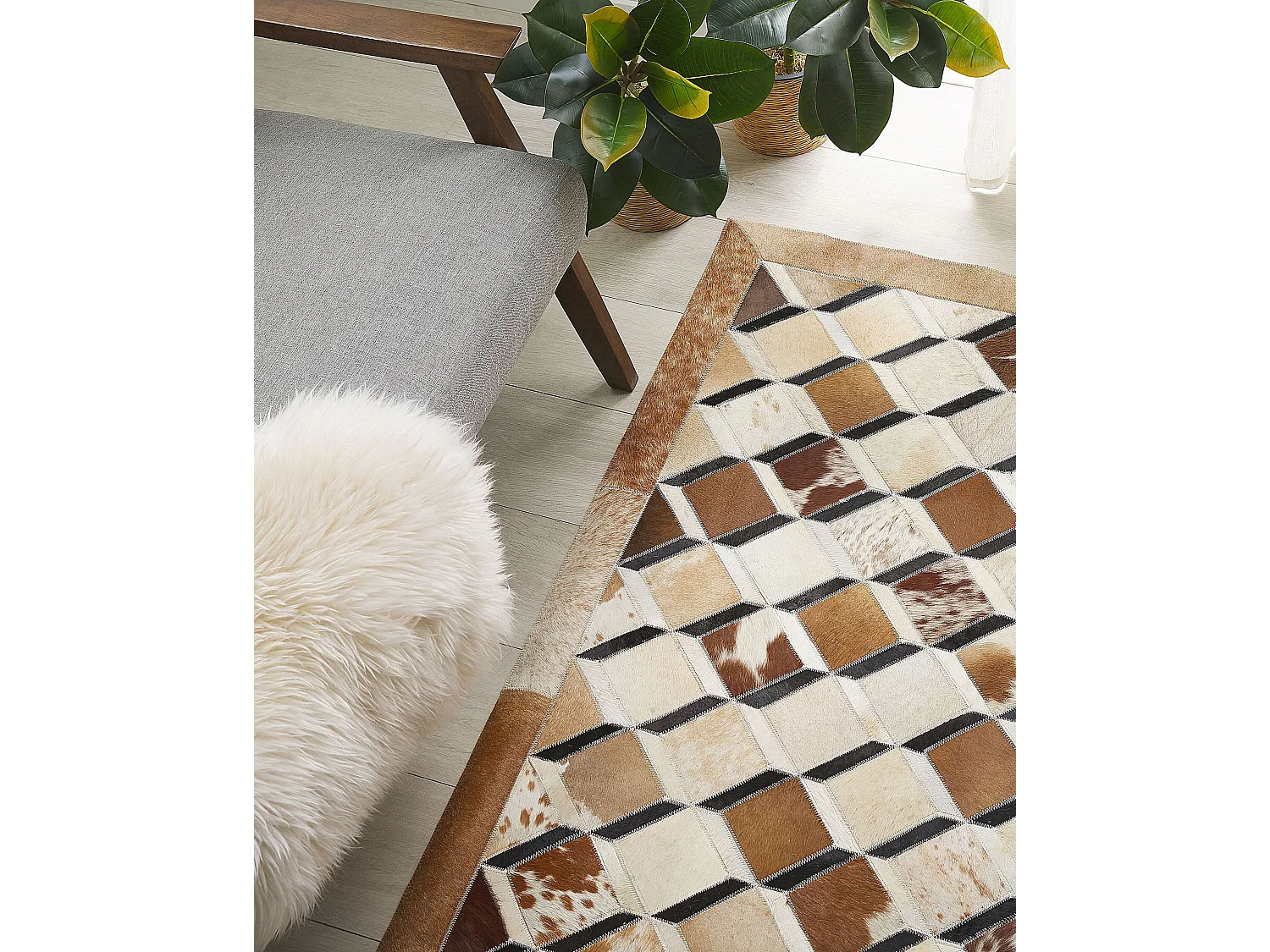 Tapis SERINOVA Marron 160 x 230 cm Cuir