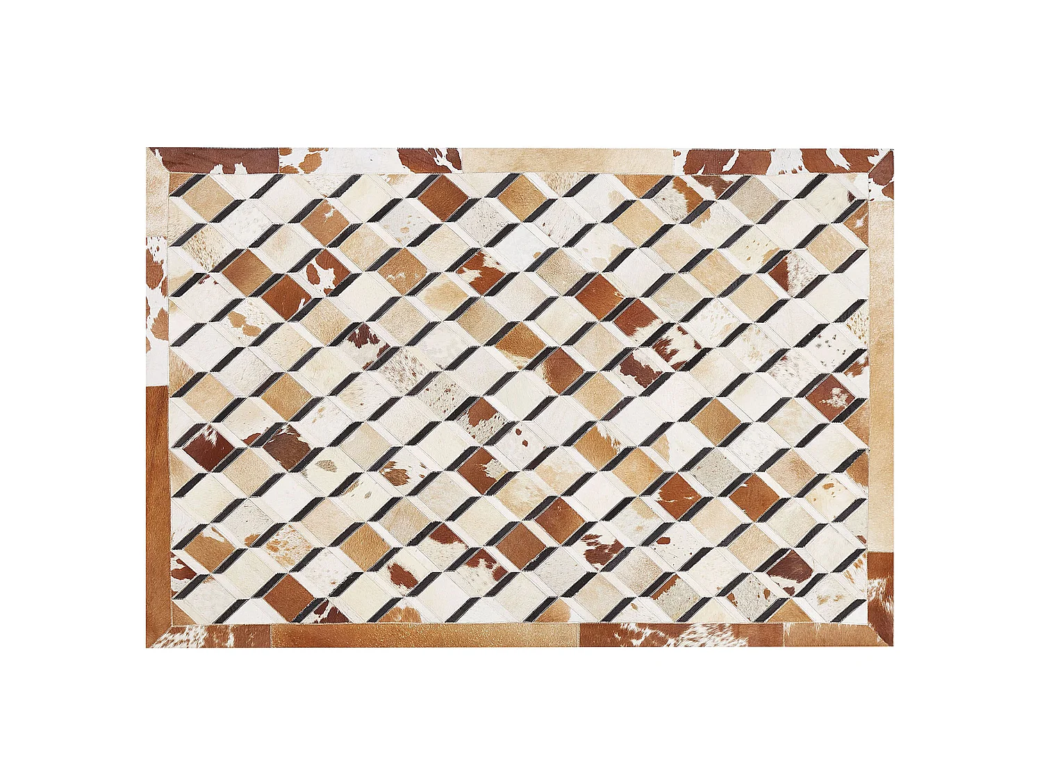 Vloerkleed SERINOVA 160 x 230 cm Leer Bruin