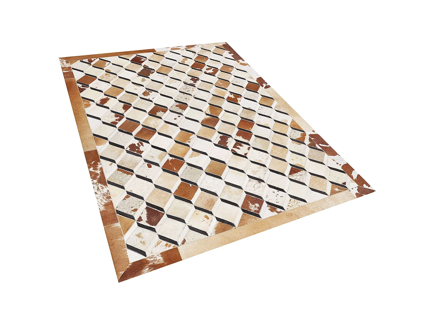 Vloerkleed SERINOVA 160 x 230 cm Leer Bruin