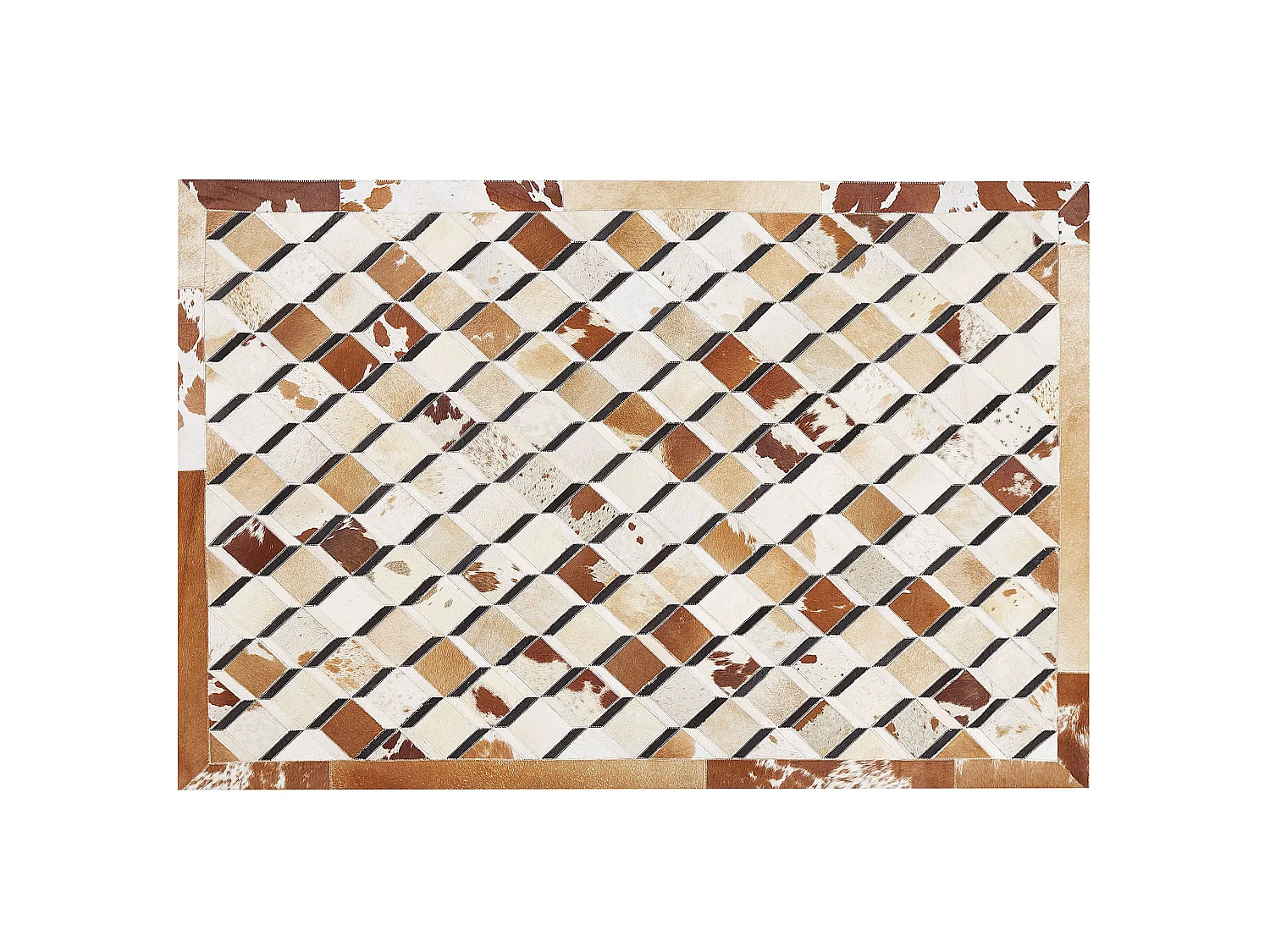 Vloerkleed SERINOVA 160 x 230 cm Leer Bruin