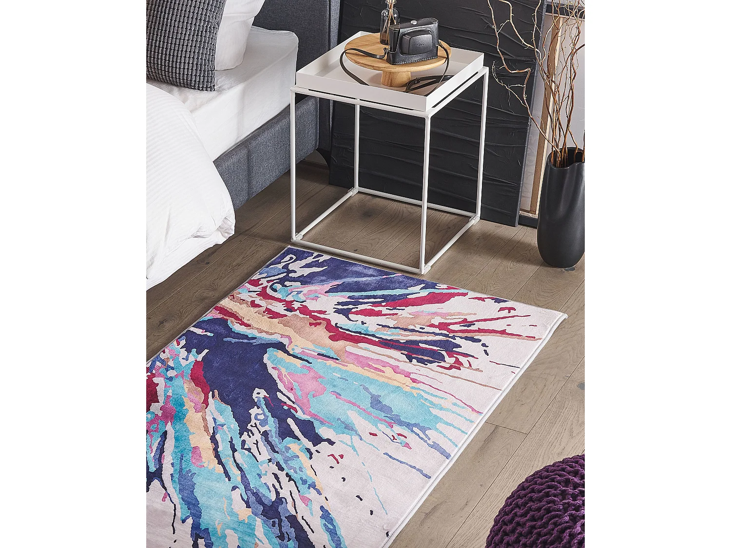 Vloerkleed polyester meerkleurig 80 x 150 cm KARABUK