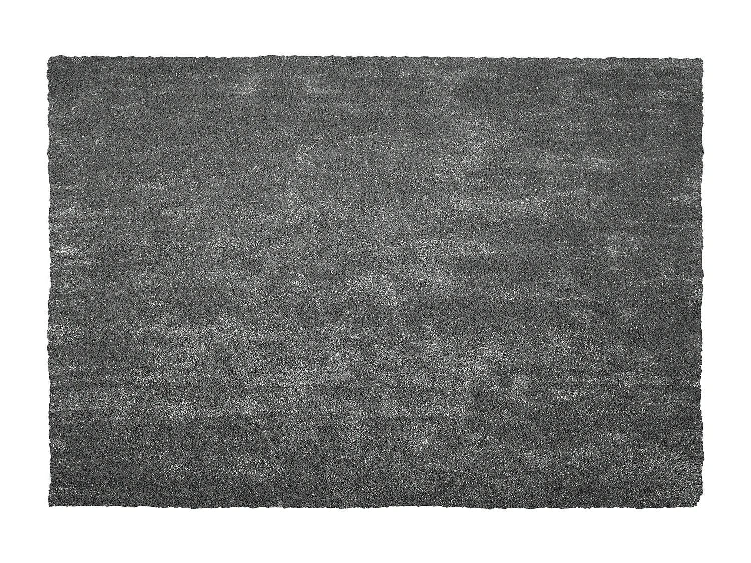 Teppich rechteckig 140x200 cm dunkelgrau getuftet Shaggy Hochflor Modern Demre