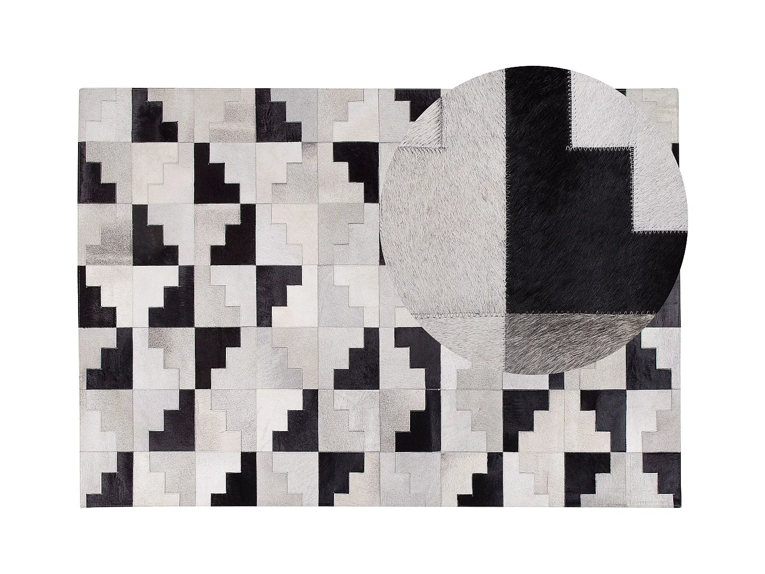 Alfombra EFIRLI 160 x 230 cm Piel Gris