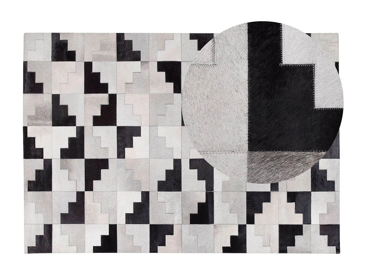 Tapis EFIRLI Gris 160 x 230 cm Cuir