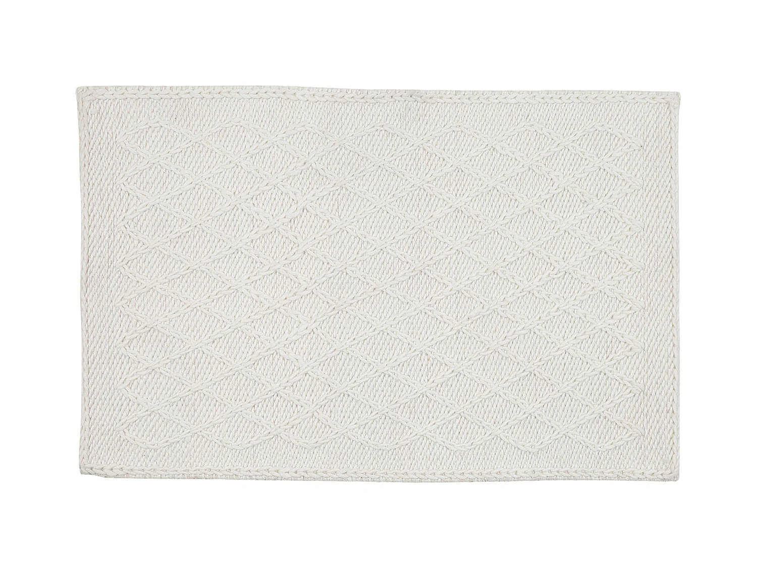 Vloerkleed wol crème 60 x 90 cm ERZIN