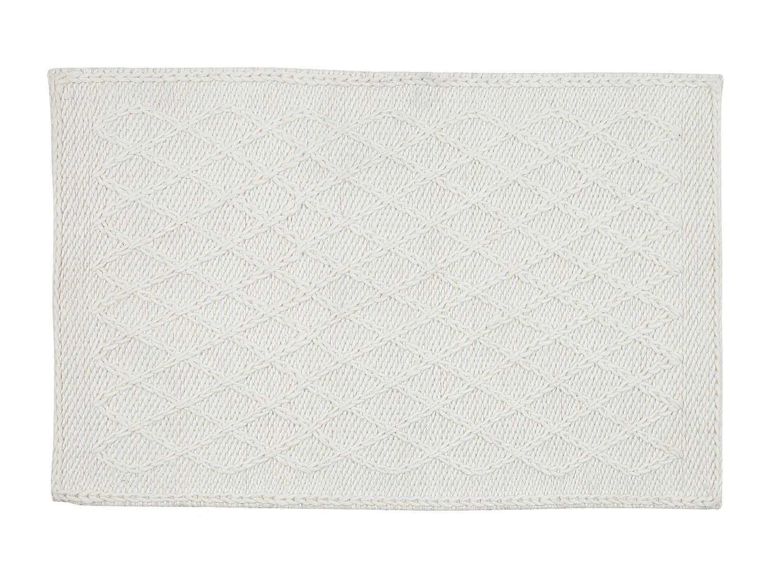 Vloerkleed wol crème 60 x 90 cm ERZIN