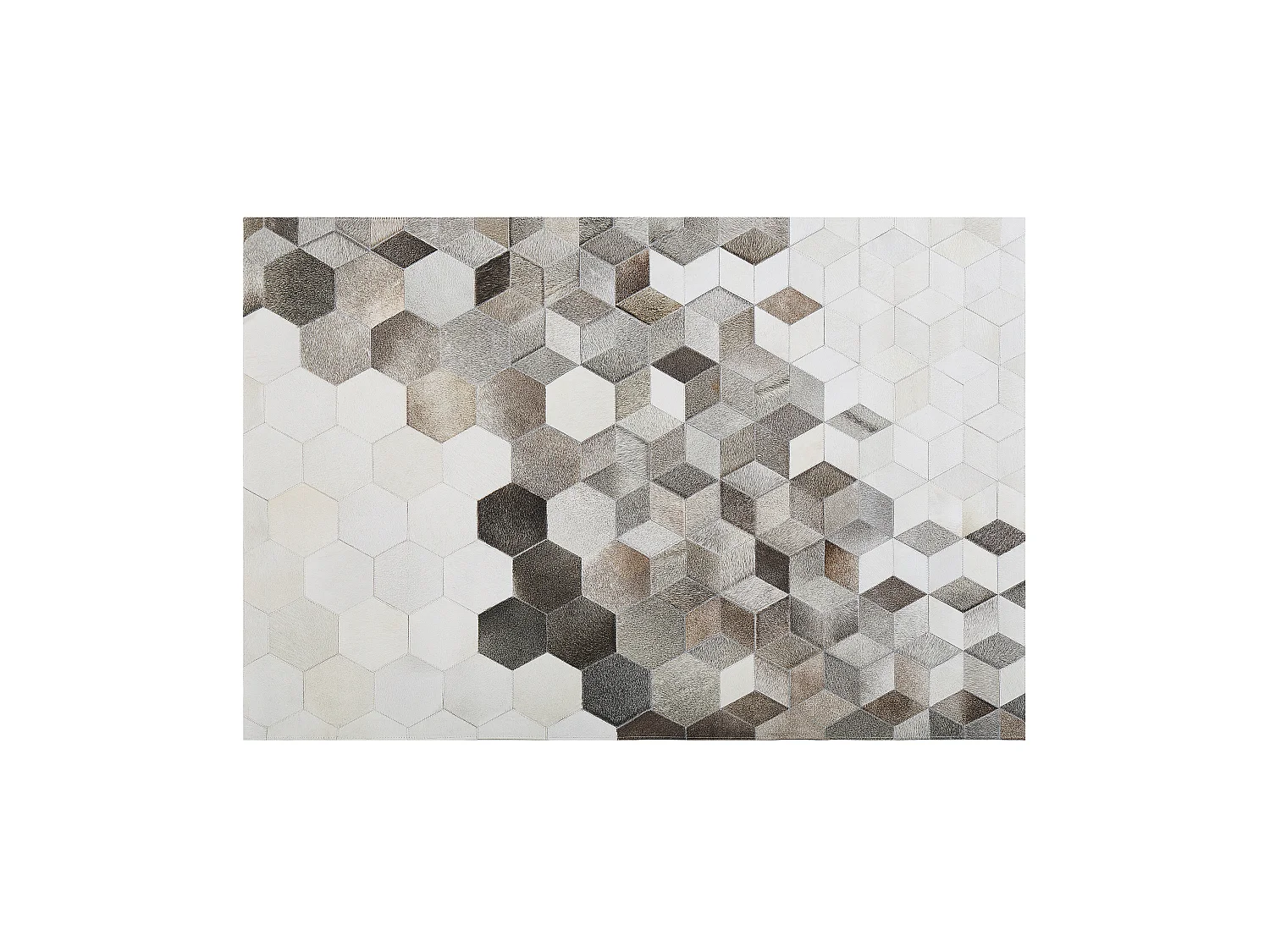 Tapis SASON 140 x 200 cm Cuir Gris