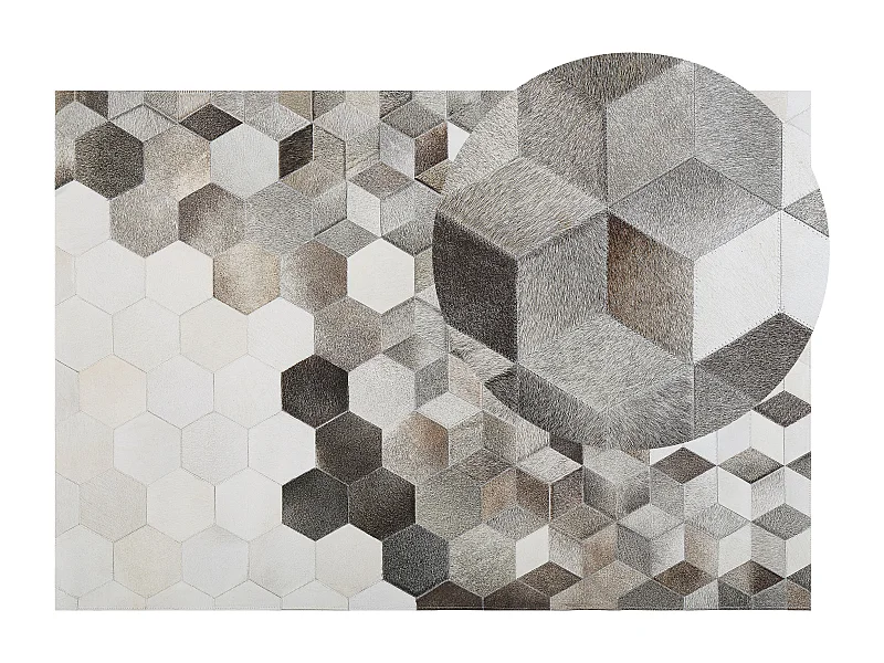 Tapis SASON Gris 140 x 200 cm Cuir