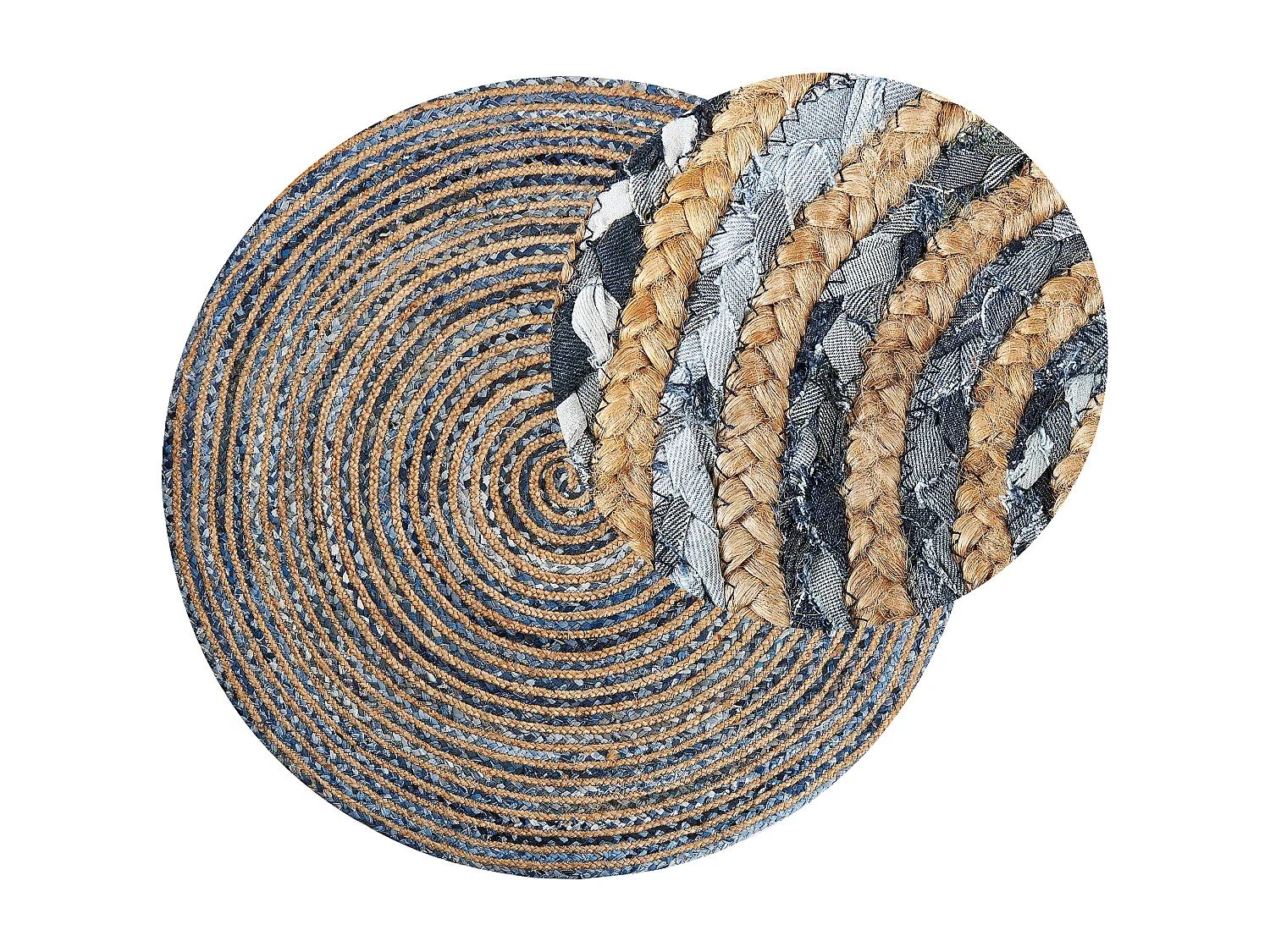 Vloerkleed LEVENTLER ø 140 cm Jute Blauw