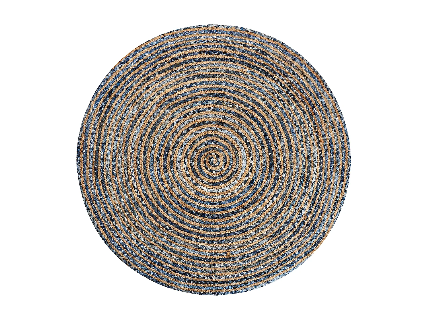 Vloerkleed LEVENTLER ø 140 cm Jute Blauw