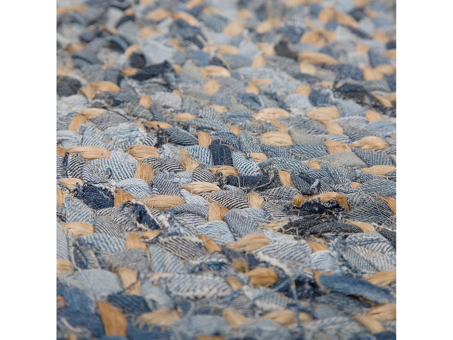 Vloerkleed LEVENTLER ø 140 cm Jute Blauw