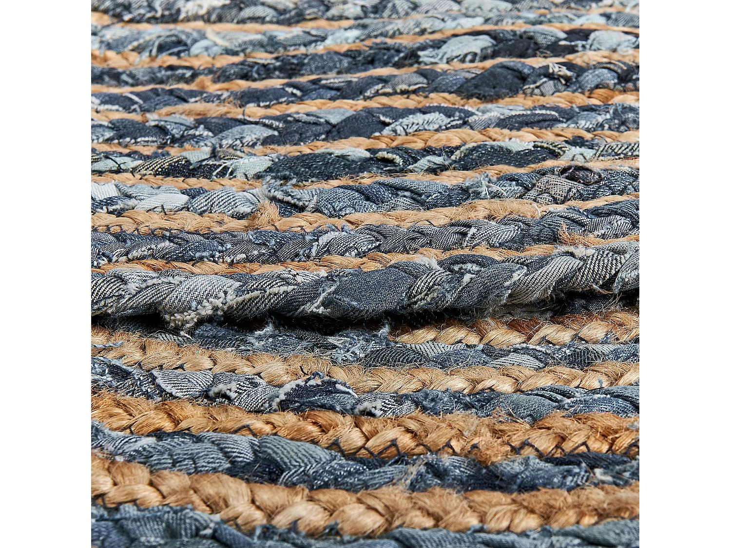 Vloerkleed LEVENTLER ø 140 cm Jute Blauw