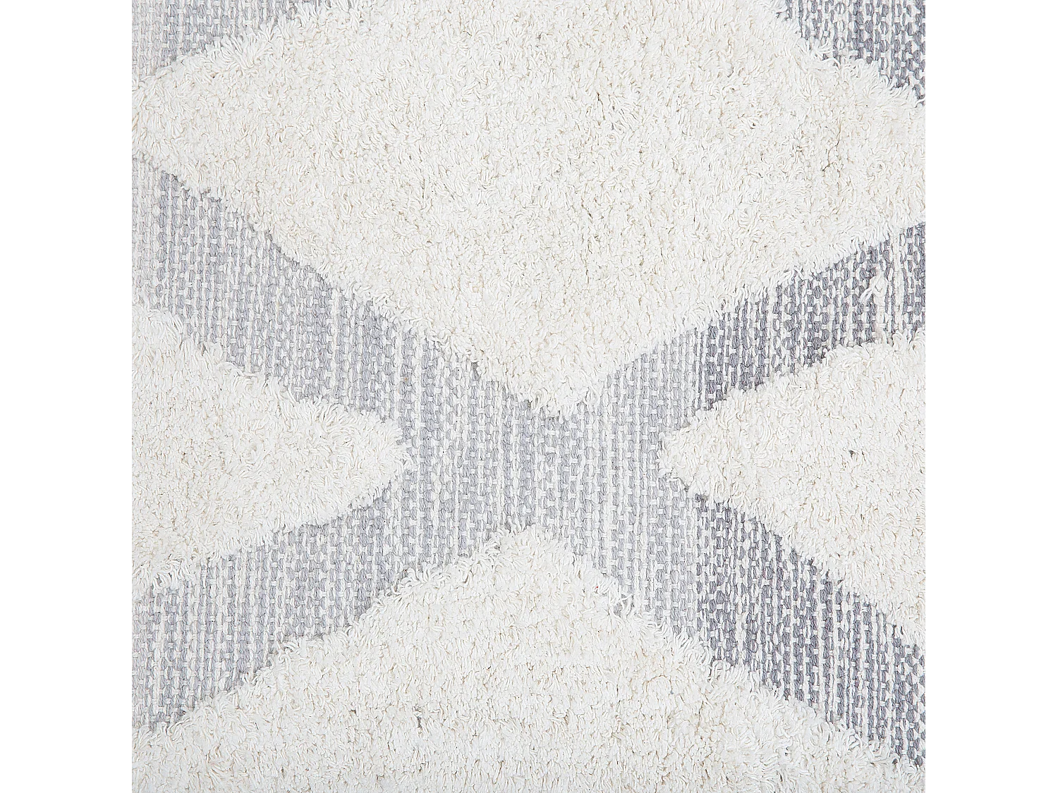 Teppich hellbeige / grau 140 x 200 cm geometrisches Muster Shaggy PENDIK