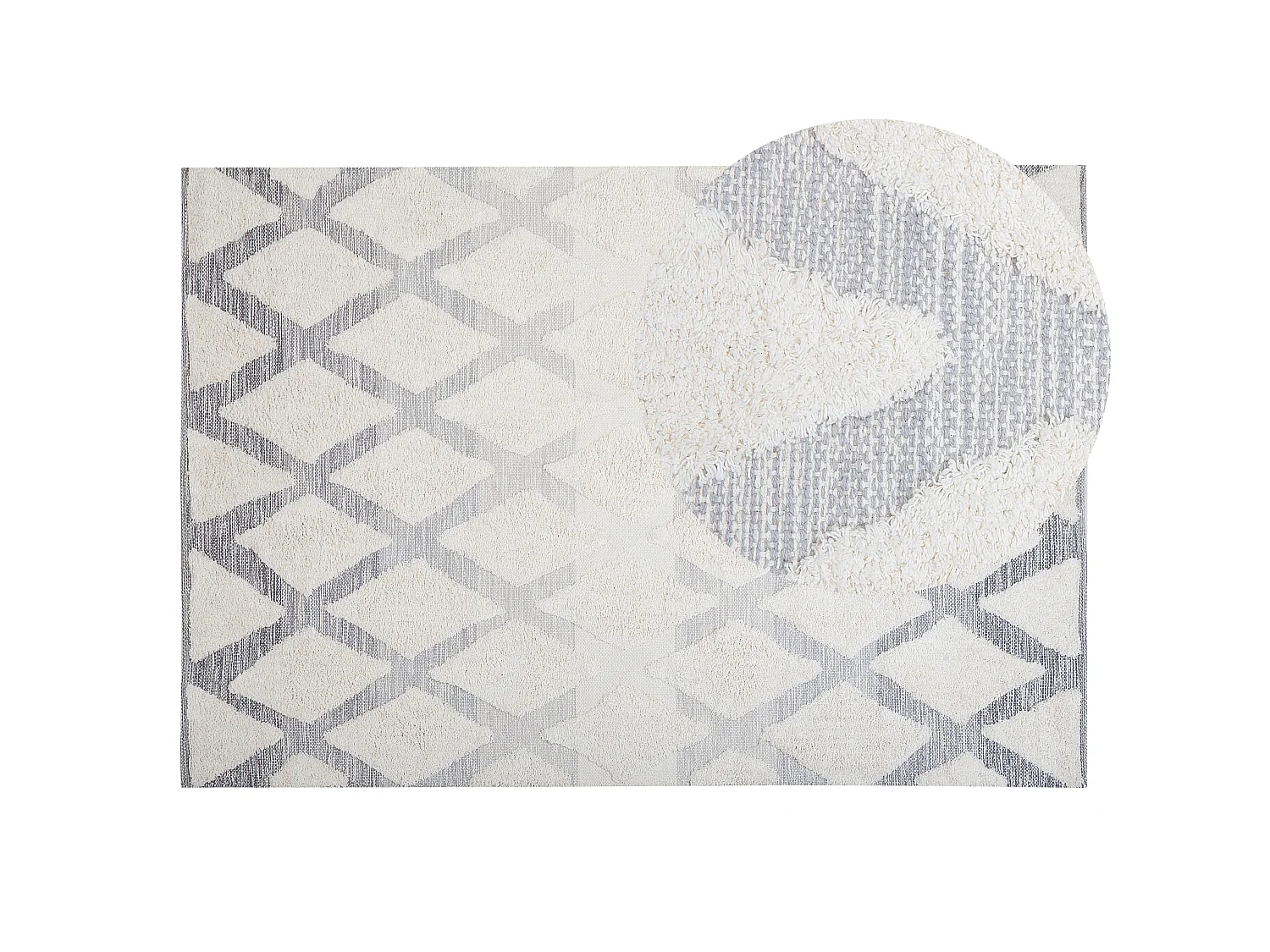 Tapis beige et gris 140 x 200 cm PENDIK