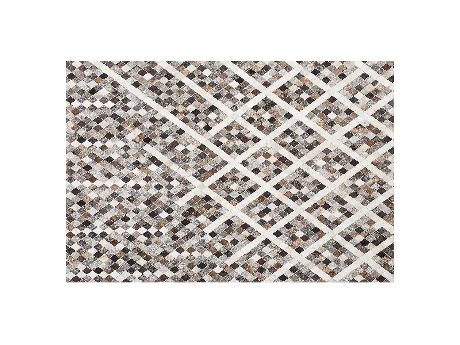 Tapis AKDERE Gris 140 x 200 cm Cuir