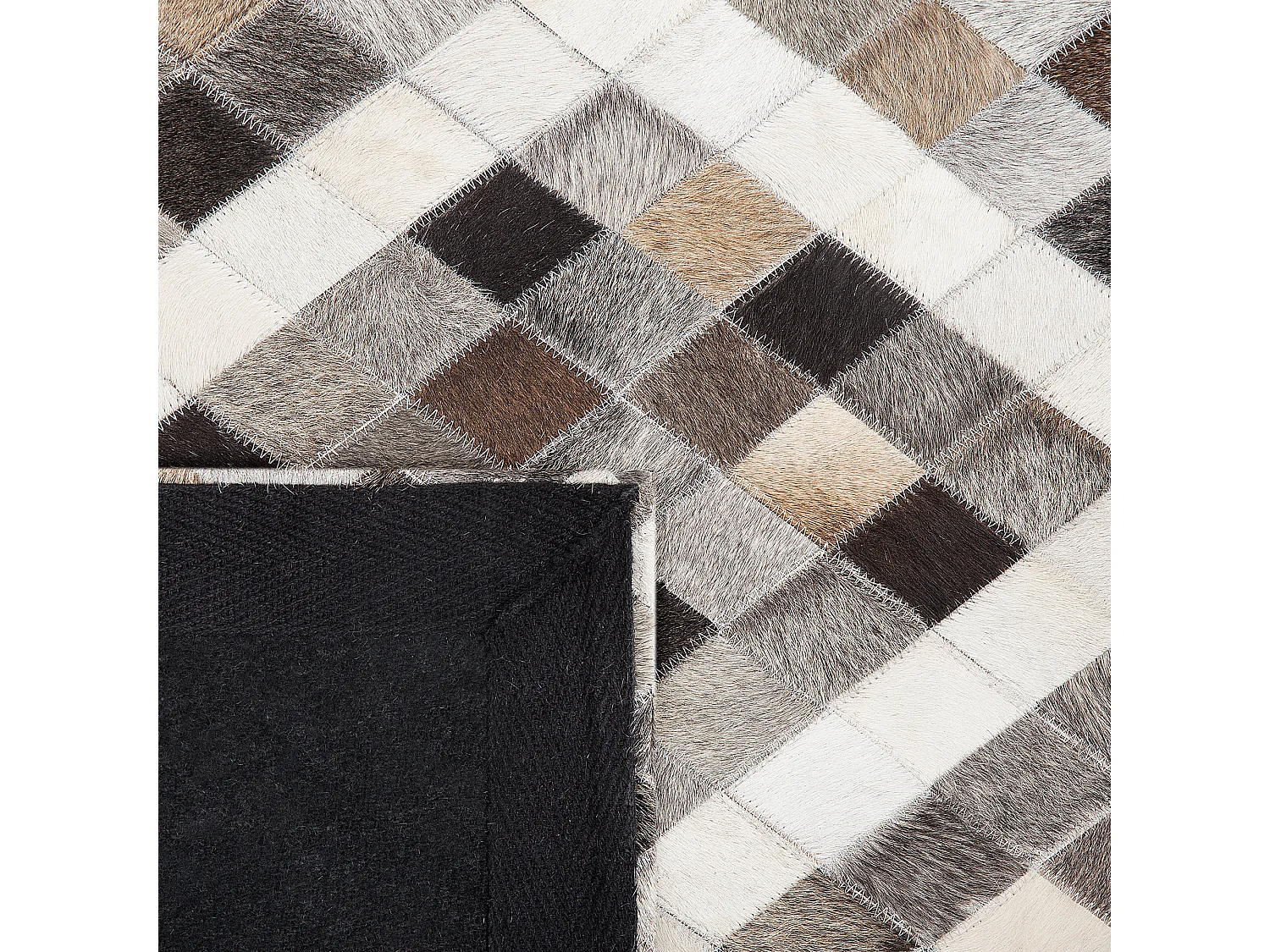 Tapis AKDERE Gris 140 x 200 cm Cuir