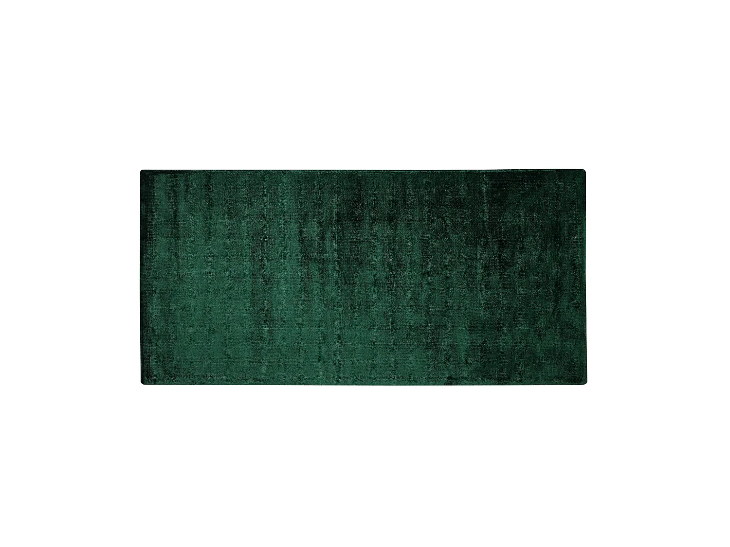 Teppich Viskose grün 80 x 150 cm einfarbig handgewebt Kurzflor Modern Gesi II