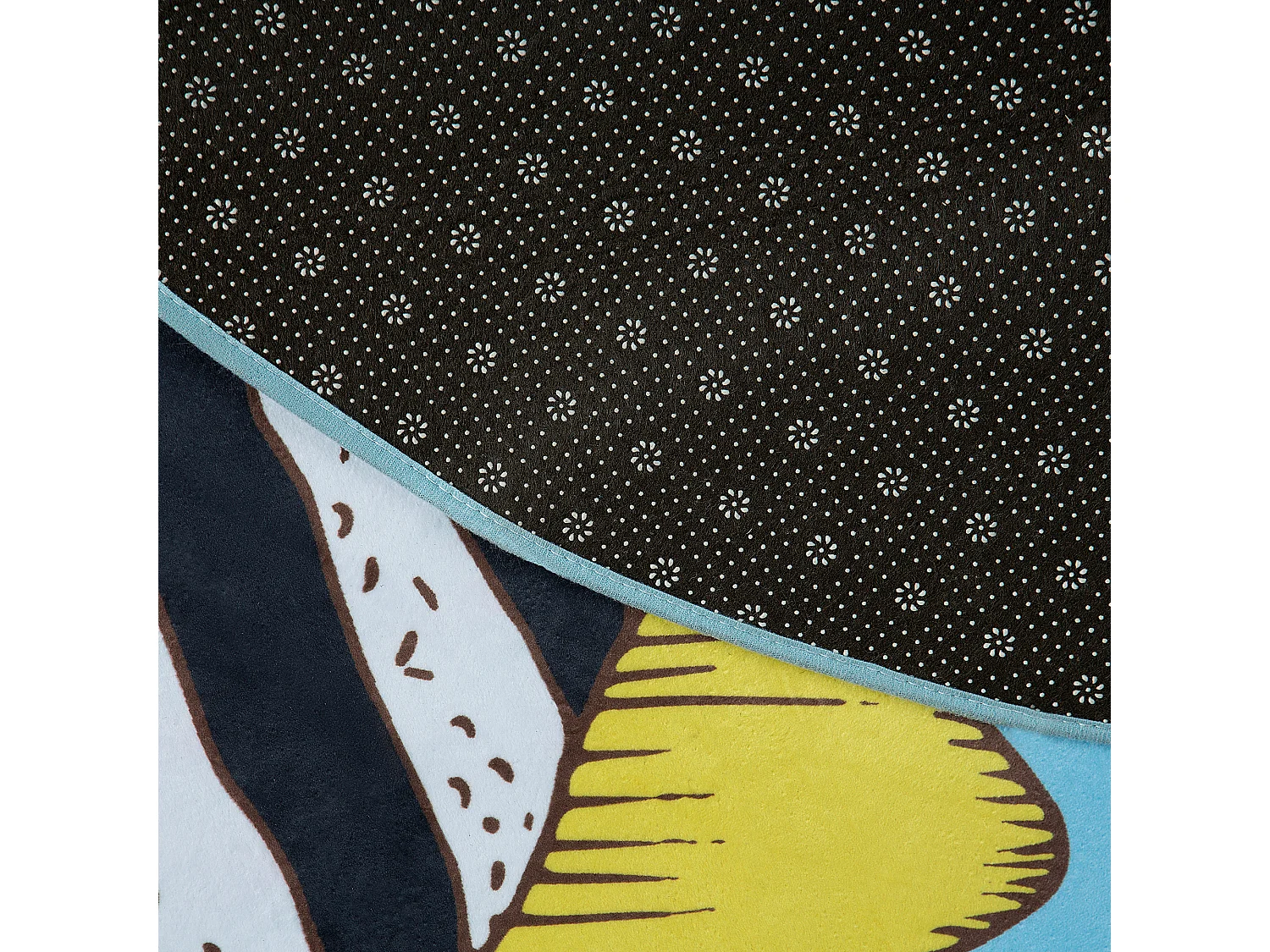 Vloerkleed polyester blauw ⌀ 140 cm FIZME