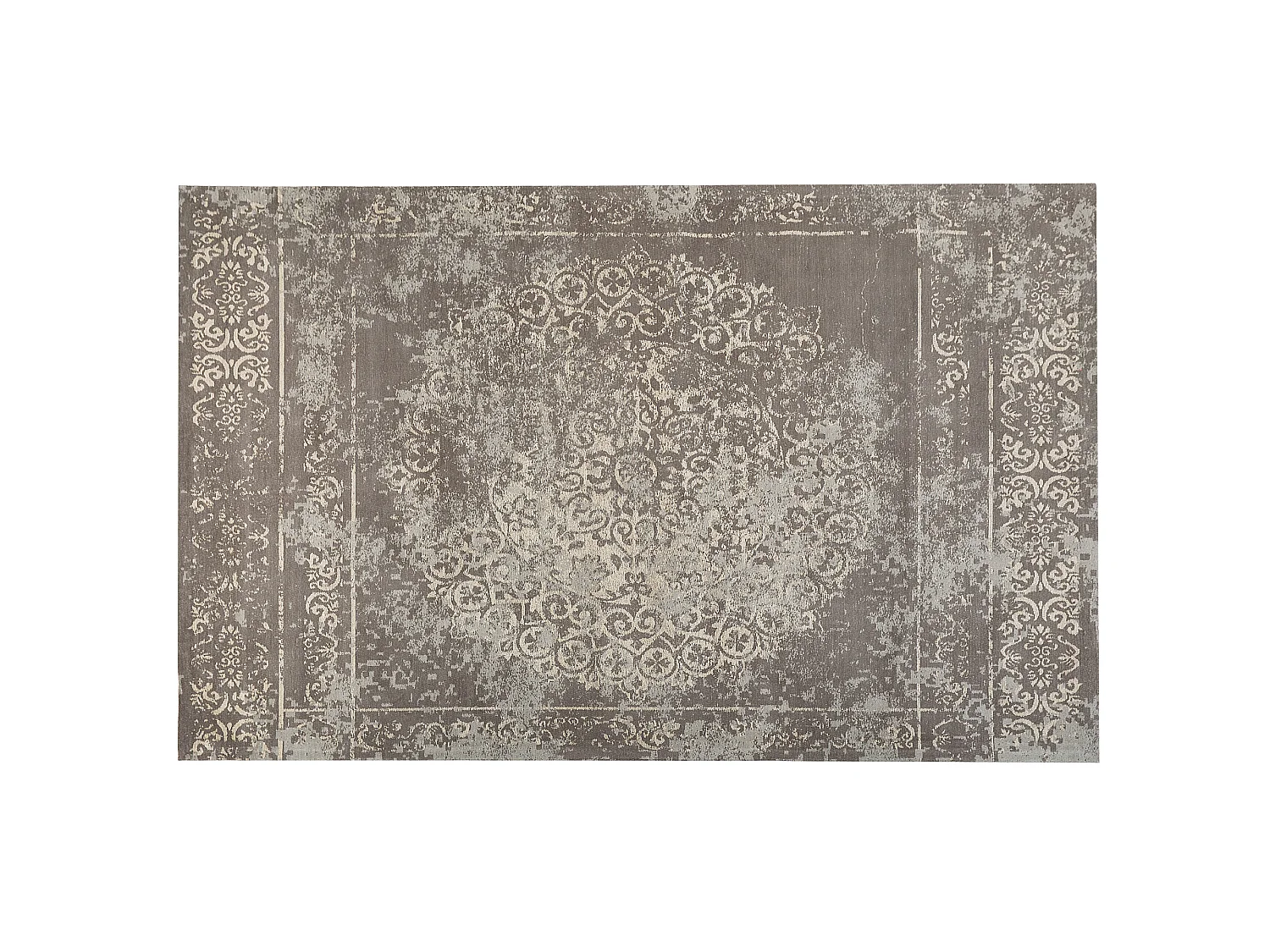 Vloerkleed katoen taupe/grijs 140 x 200 cm BEYKOZ