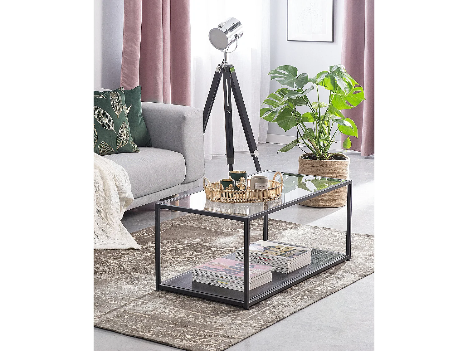 Vloerkleed katoen taupe/grijs 140 x 200 cm BEYKOZ