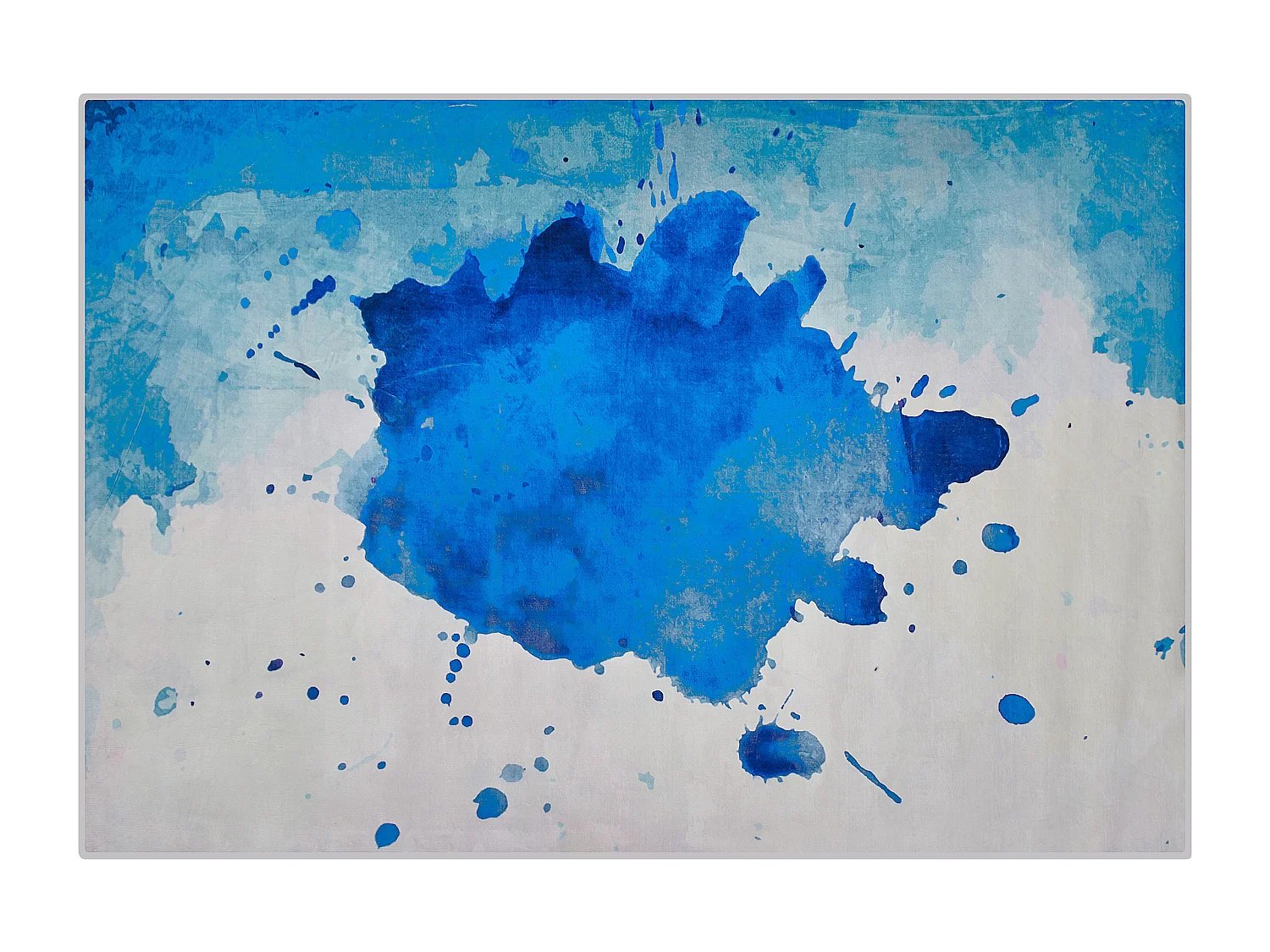 Teppich blau 140 x 200 cm Flecken-Muster Kurzflor ODALAR