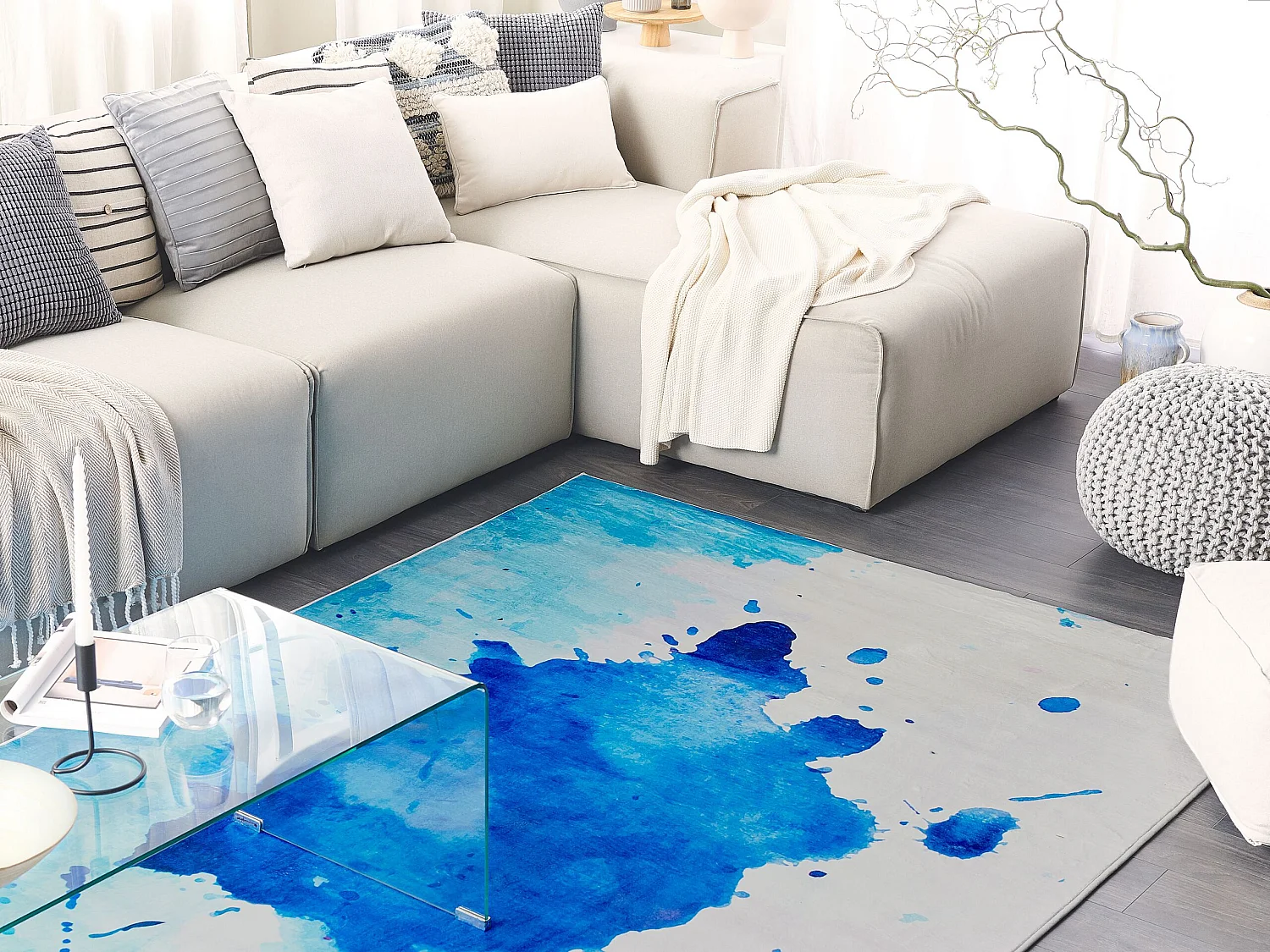 Rug ODALAR Blue 140 x 200 cm