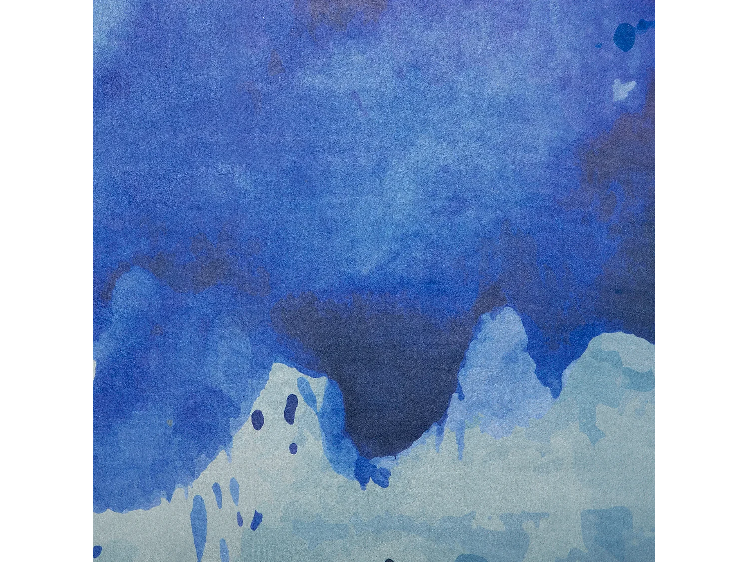 Teppich blau 140 x 200 cm Flecken-Muster Kurzflor ODALAR