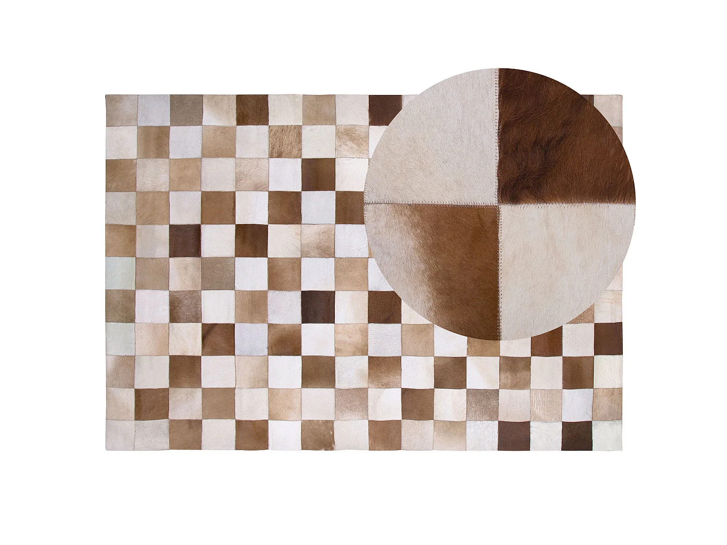 Tapis SOLMAZ 140 x 200 cm Cuir Beige