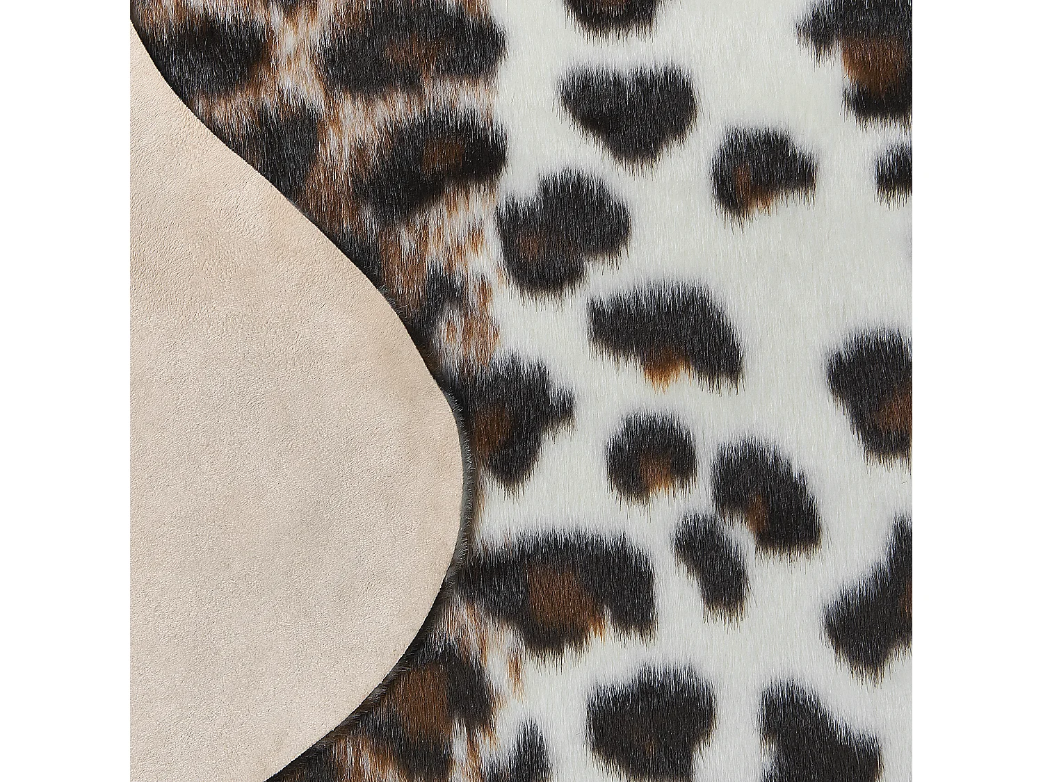 Vloerkleed imitatieleer bruin en wit 150 x 200 cm BOGONG