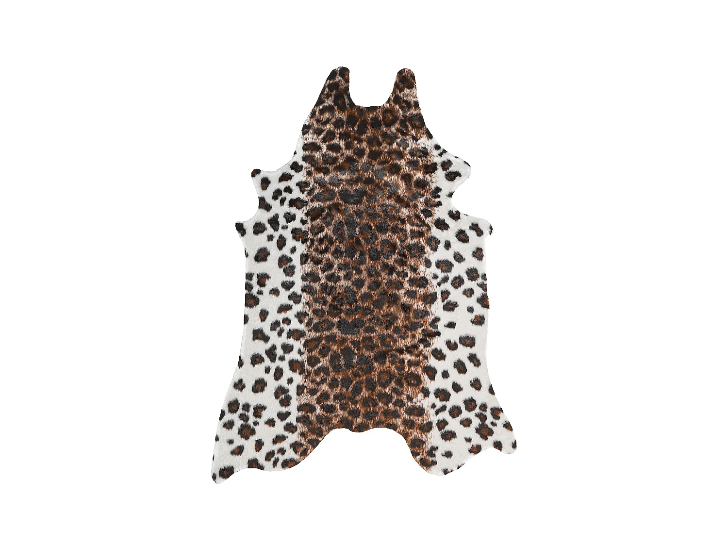 Vloerkleed imitatieleer bruin en wit 150 x 200 cm BOGONG