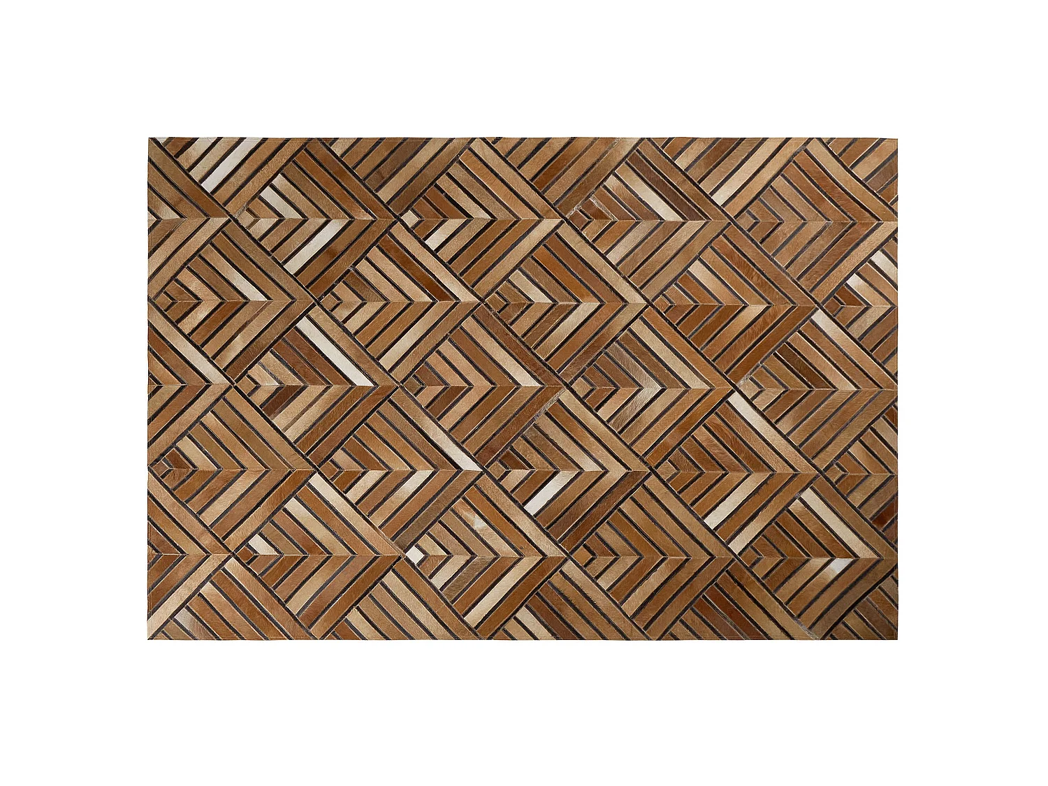 Tapis TEKIR Marron 160 x 230 cm Cuir