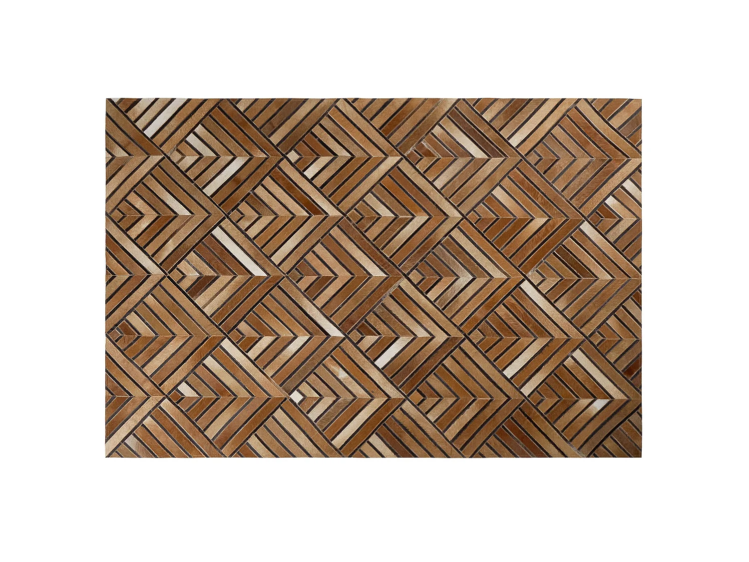 Teppich TEKIR 160 x 230 cm Echtleder Braun