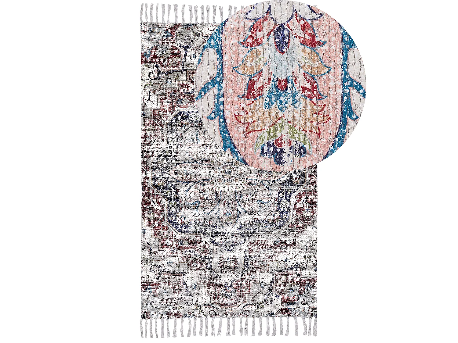 Vloerkleed polyester meerkleurig 80 x 150 cm KELKIT
