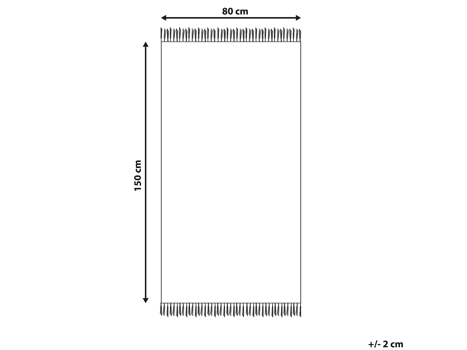 Vloerkleed polyester meerkleurig 80 x 150 cm KELKIT