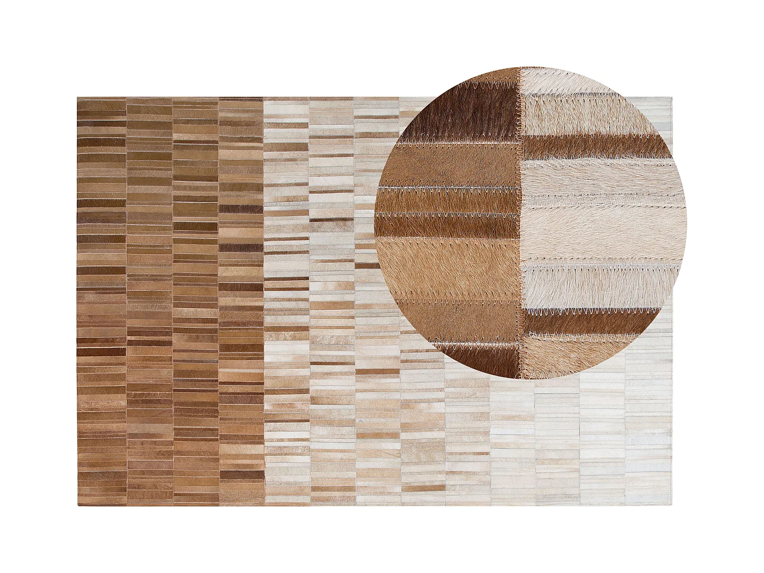 Tapis YAGDA Beige 140 x 200 cm Cuir