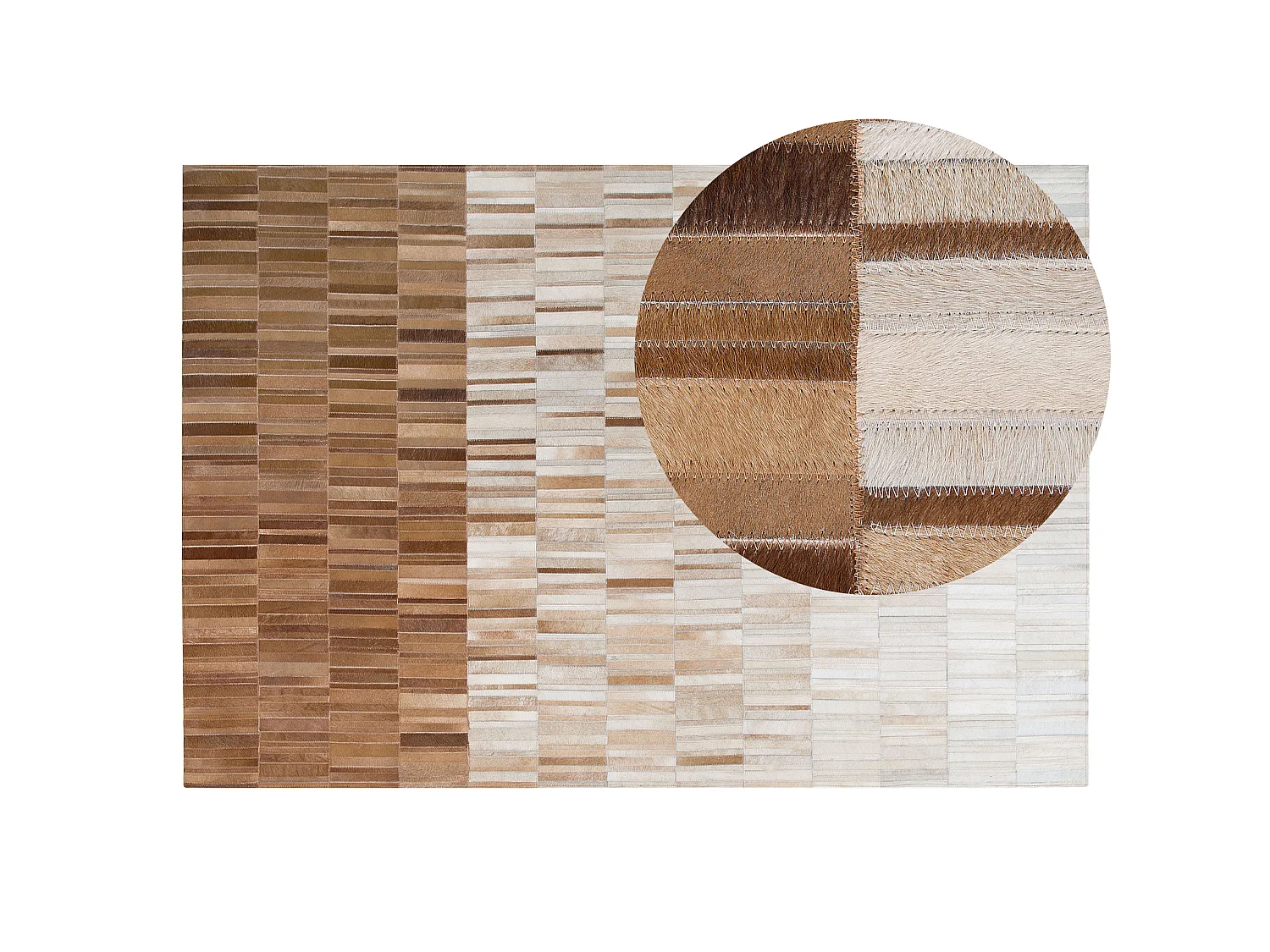 Tapis YAGDA 140 x 200 cm Cuir Beige