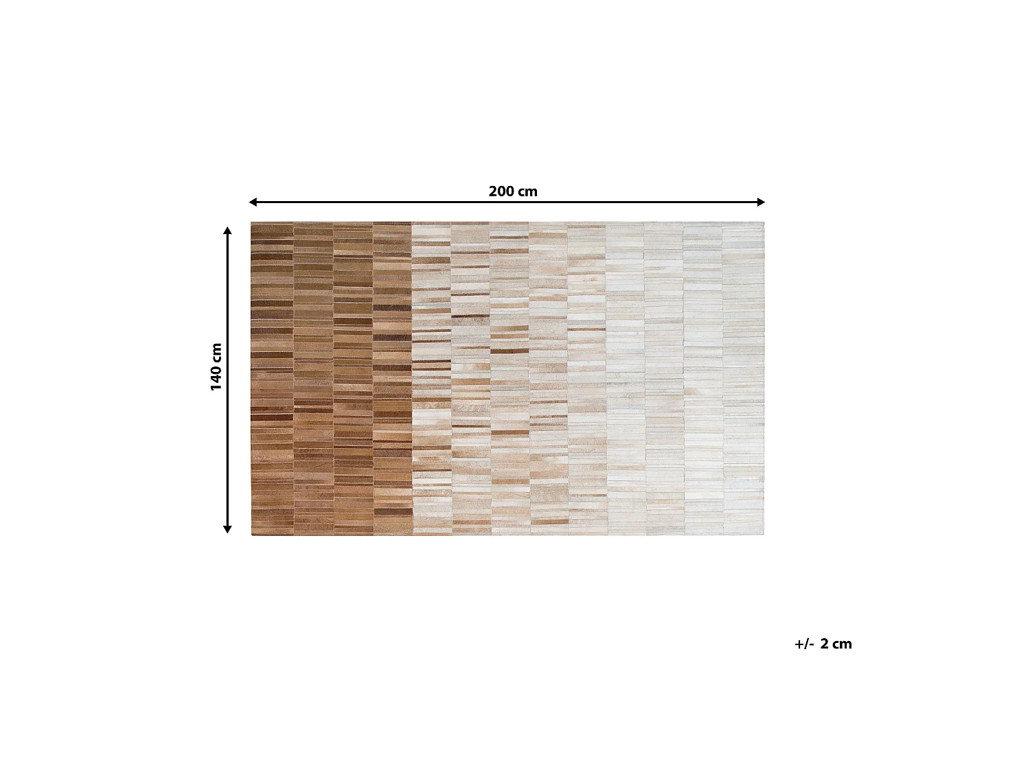Tapis YAGDA 140 x 200 cm Cuir Beige