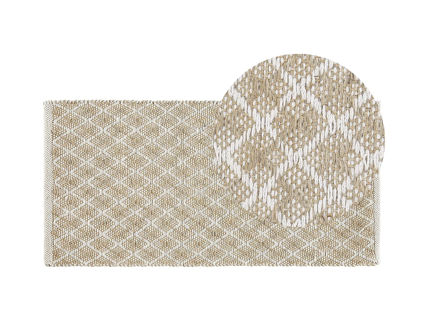 Tapis AKBEZ Beige clair 50 x 80 cm Jute