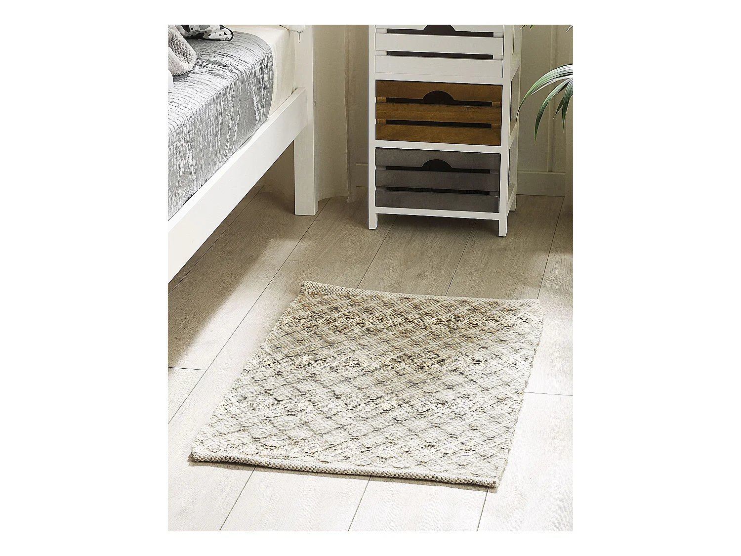 Tapis AKBEZ Beige clair 50 x 80 cm Jute