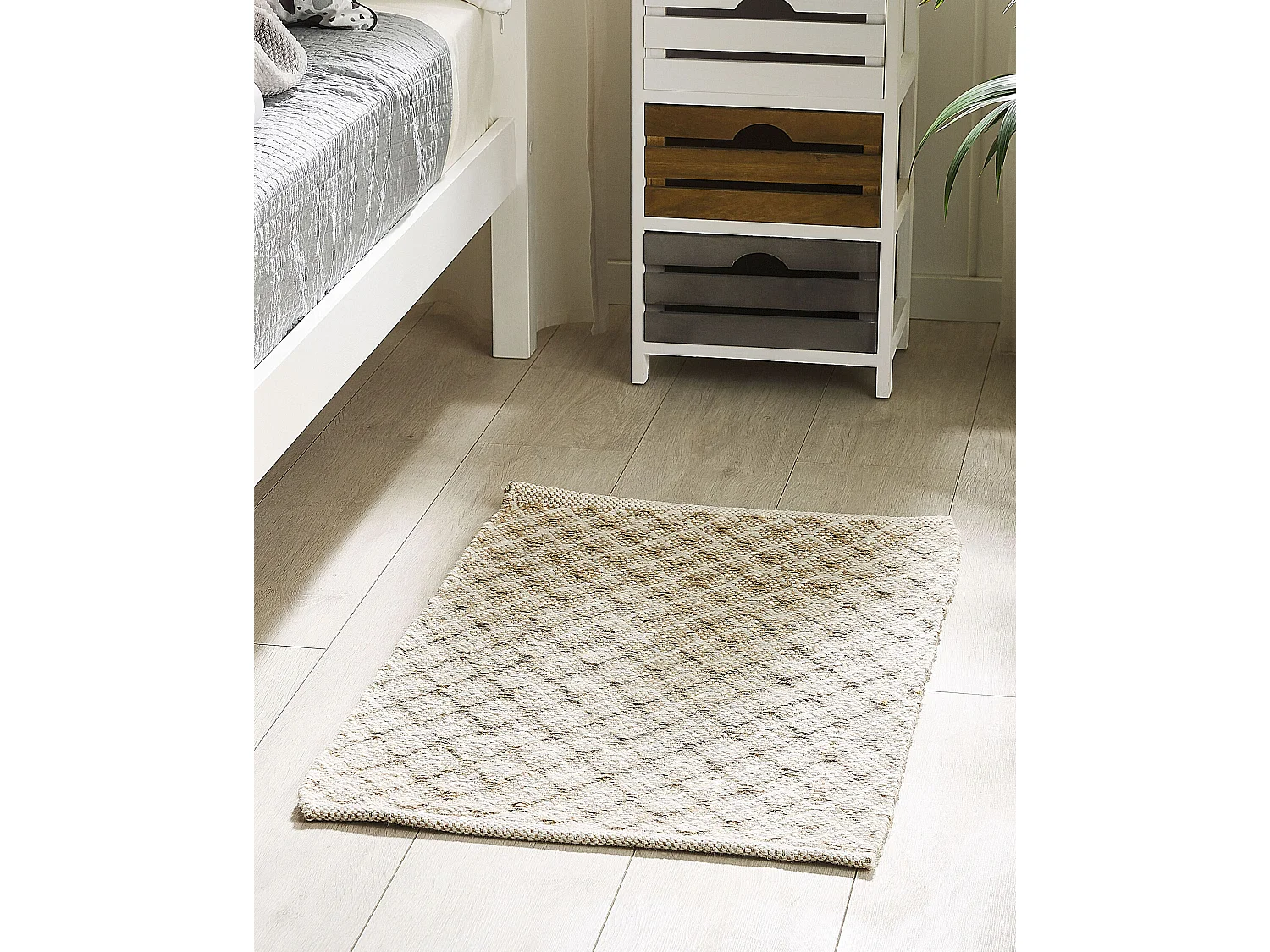 Tapis AKBEZ Beige clair 50 x 80 cm Jute