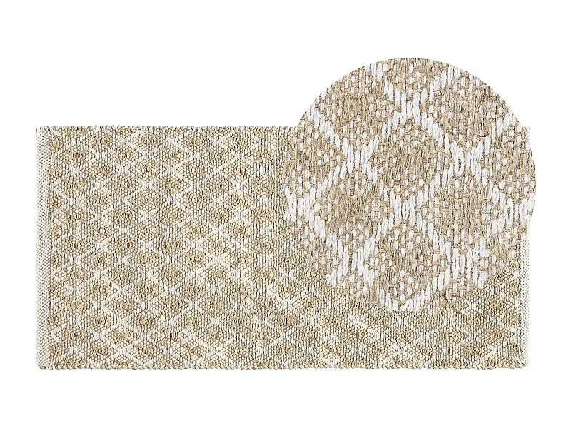 Vloerkleed AKBEZ 50 x 80 cm Jute Lichtbeige